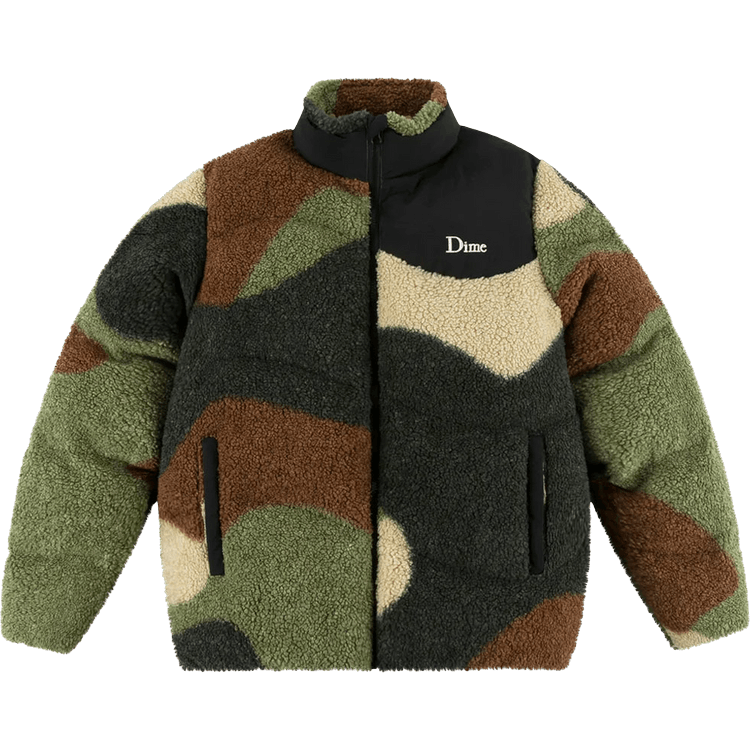 Dime Sherpa Puffer Jacket "Camo"