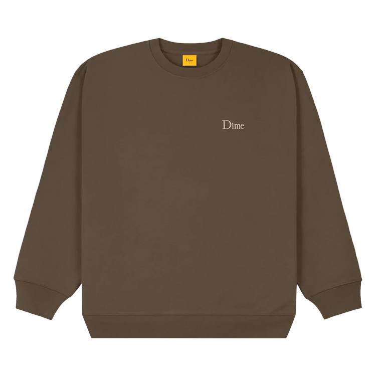 Dime Classic Small Logo Crewneck "Walnut"