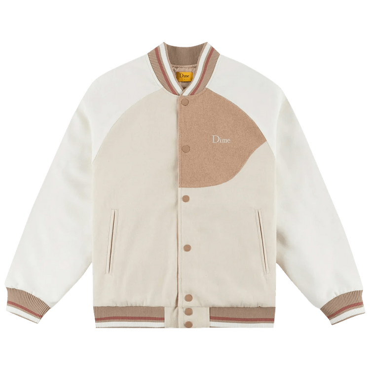Dime Letterman Wool Jacket "Almond"