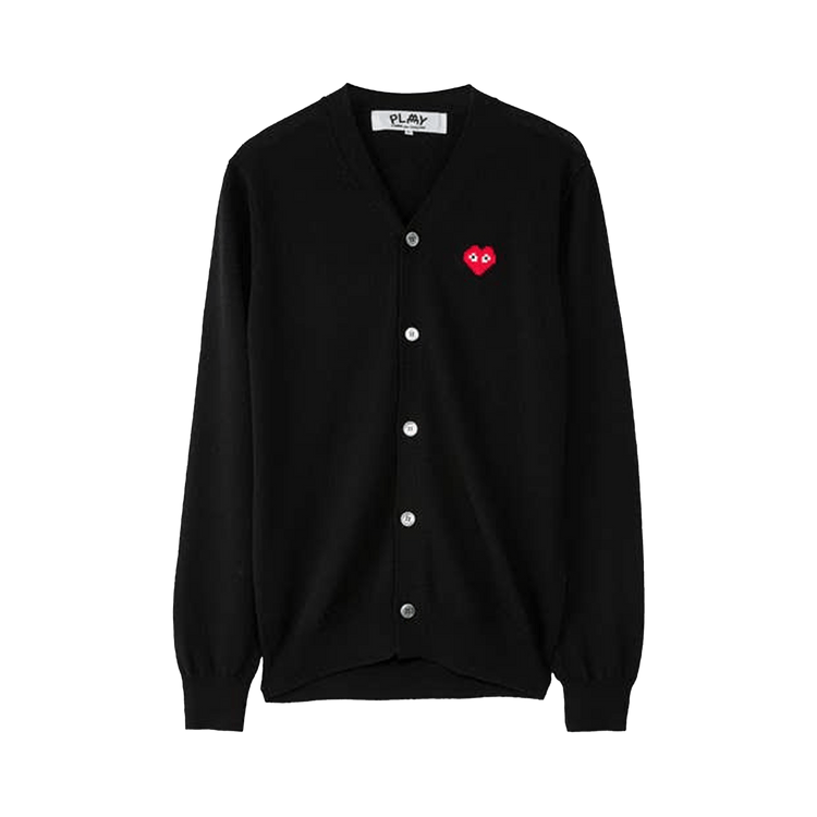 Comme des Garçons PLAY x Invader Pixelated Heart Cardigan "Black"