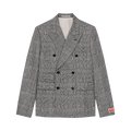 Kenzo Wavy Check Double Breasted Jacket "Dark Grey"