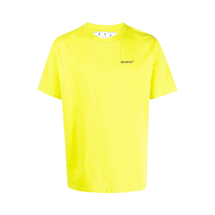 Off-White Caravaggio Arrow Slim Short-Sleeve Tee "Lime Black"