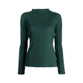 Pleats Please Issey Miyake Rib Pleats Top "Dark Green"