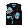 Awake NY Floral Sweater Vest "Black"