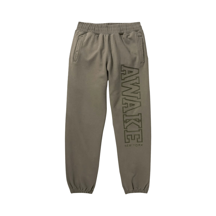 Awake NY Military Logo Embroidered Sweatpants "Olive"