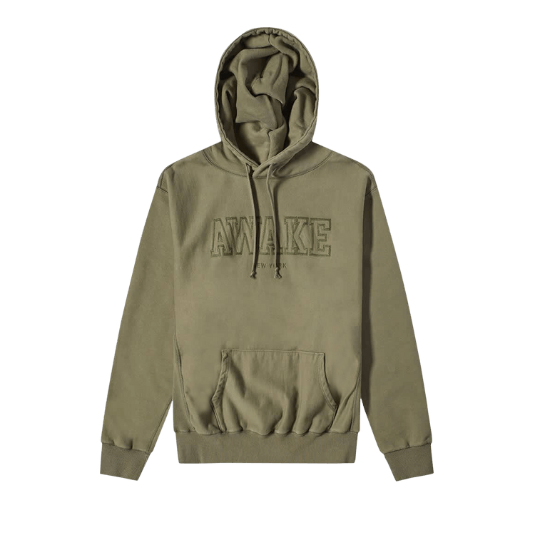 Awake NY Military Logo Embroidered Hoodie "Olive"