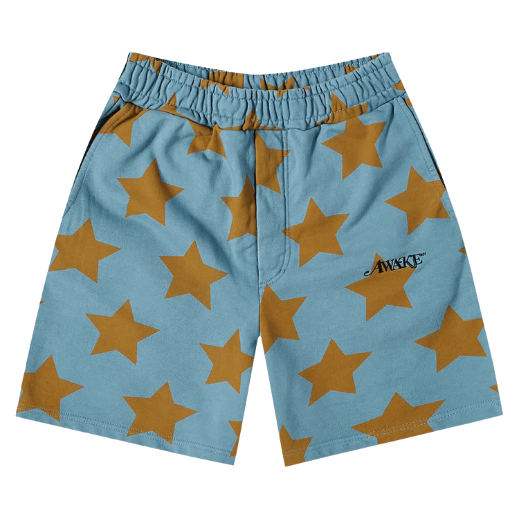 Awake NY Stars Sweatshorts "Teal/Mustard"