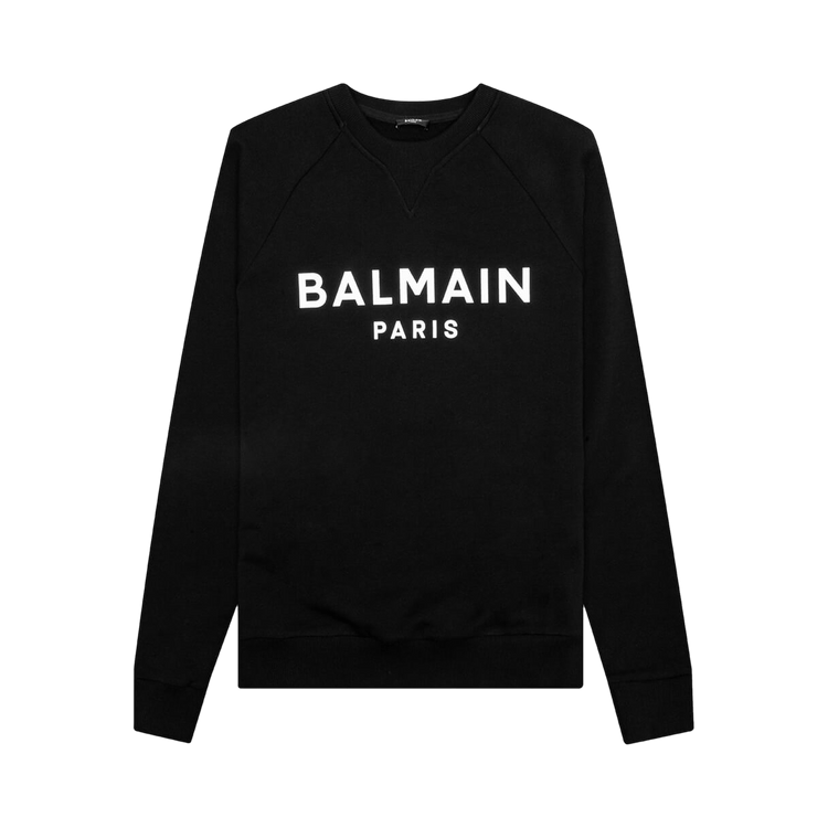 Balmain Logo Print Crewneck Sweatshirt "Black"