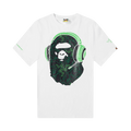 BAPE x Razer Neon Camo Ape Head Tee "White"