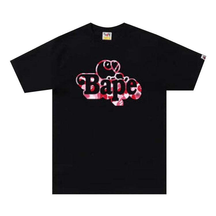 BAPE ABC Camo Milo On Tee "Black/Pink"