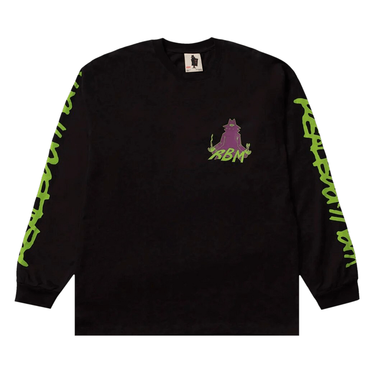 Real Bad Man Piano Meditation Long-Sleeve Tee "Black"