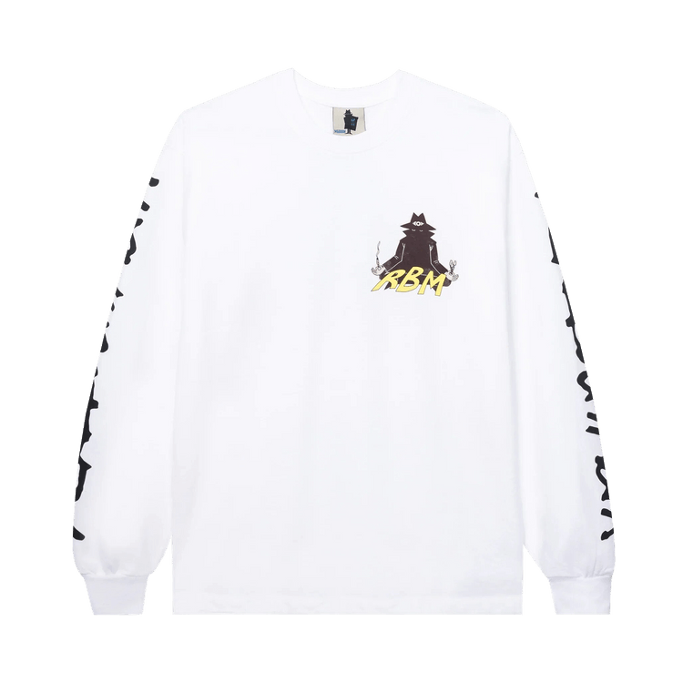Real Bad Man Piano Meditation Long-Sleeve Tee "White"