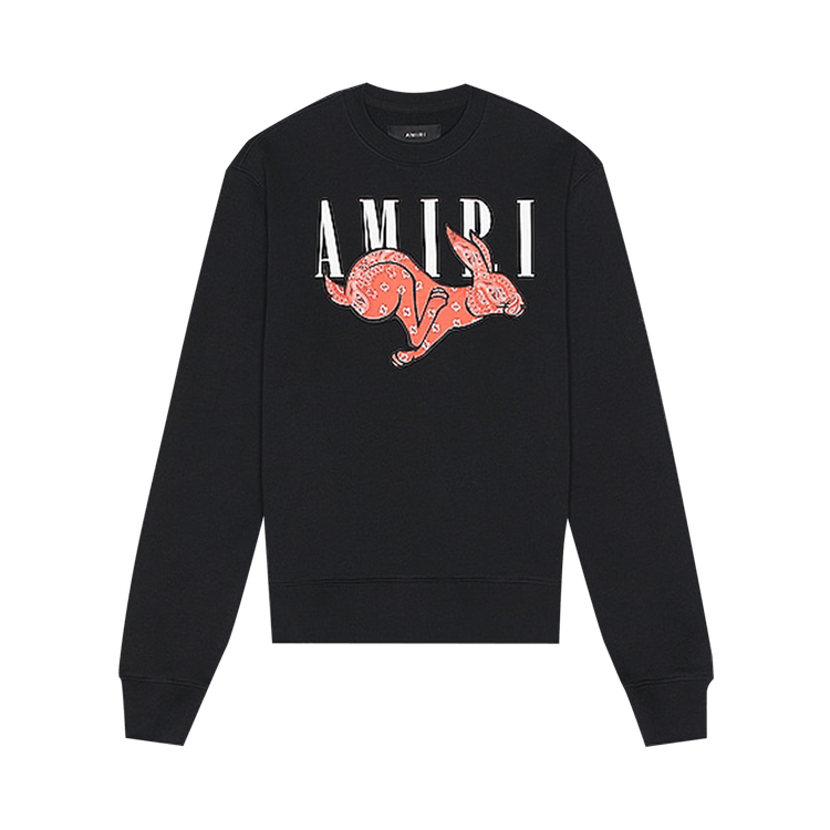 Amiri CNY Rabbit Logo Crewneck "Black"