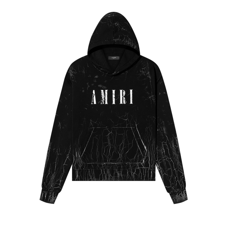 Amiri Cracked Dye Core Logo Hoodie "Black"