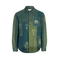 Marine Serre Petrichor Denim Overshirt "Green"