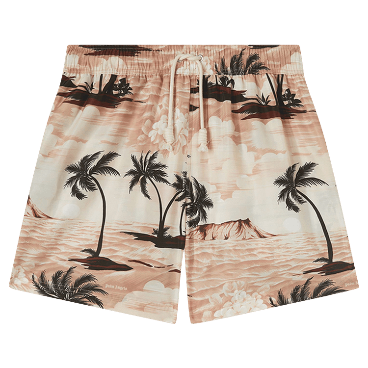 Palm Angels Hawaiian Dream Swimshorts "Beige/Black"