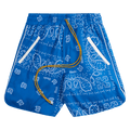 Rhude Bandana Track Short "Blue/Cream"