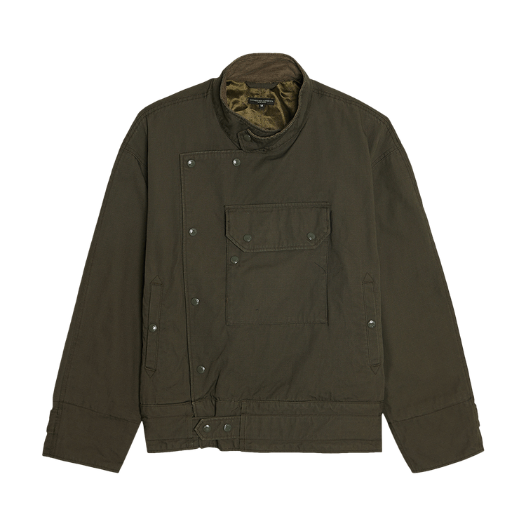 Engineered Garments Heavyweight Cotton Ripstop Moto Jacket "Olive"