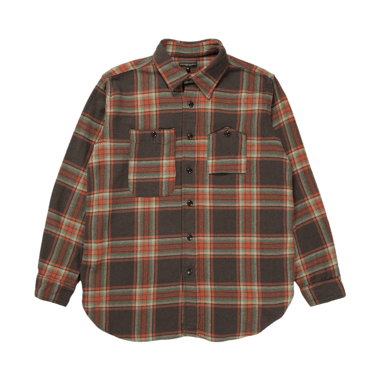 Engineered Garments Big Plaid Heavy Twill Work Shirt "Brown"