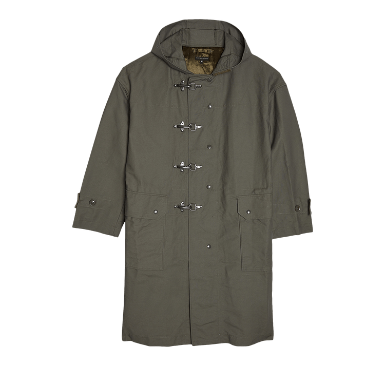 Engineered Garments Cotton Double Cloth Oversized Fireman Coat "Olive"