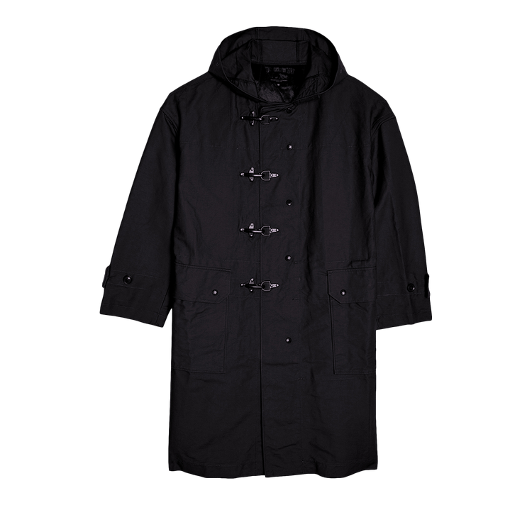 Engineered Garments Cotton Double Cloth Oversized Fireman Coat "Black"