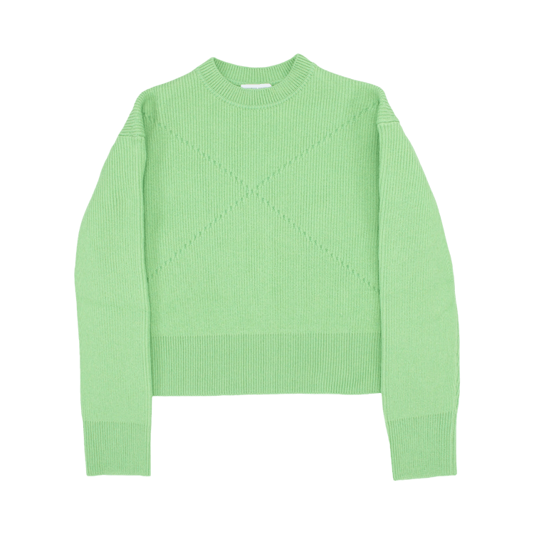 Bottega Veneta Medium Weight English Rib Cashmere Sweater "Pistachio"