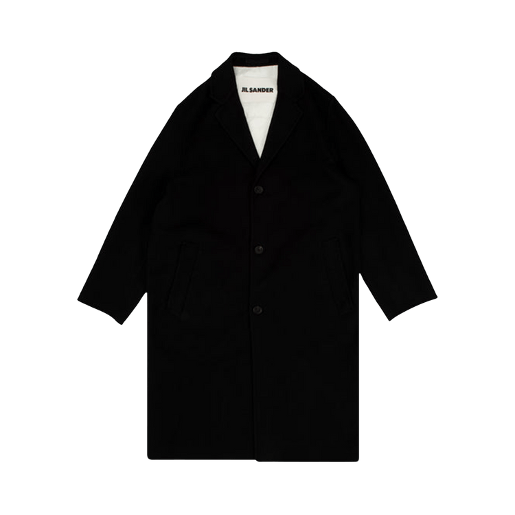 Jil Sander Heavy Brushed Doubleface Splittable Coat "Black"