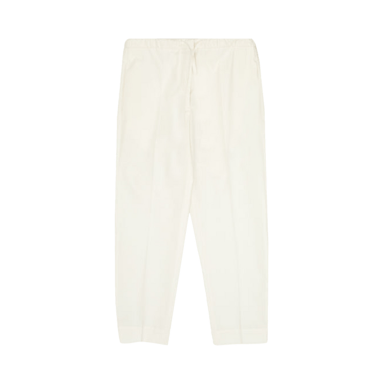 Jil Sander Drawstring Cropped Trousers "Optic White"