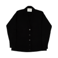 Jil Sander Classic Chunky Cashmere Blend Cardigan "Black"