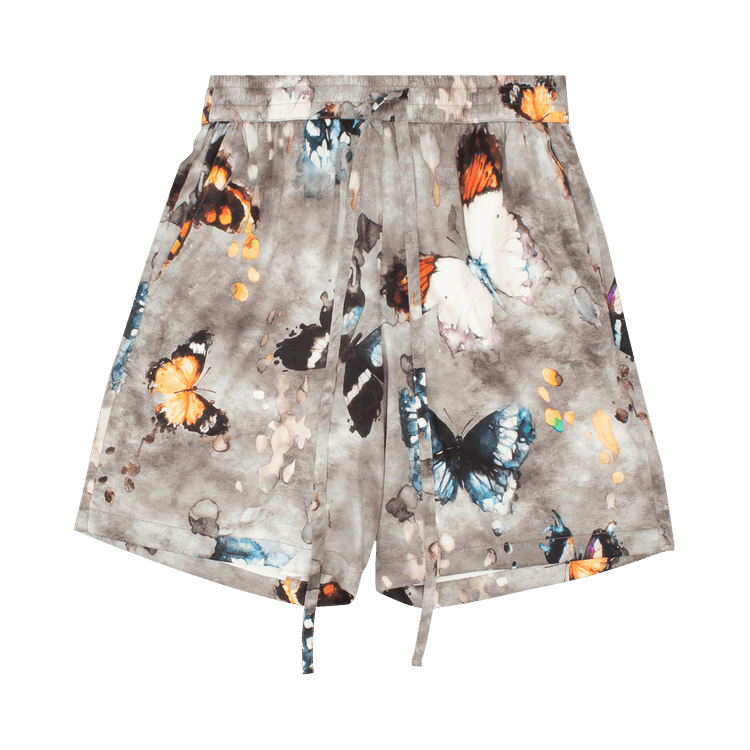 Nahmias Butterfly Silk Shorts "Grey"