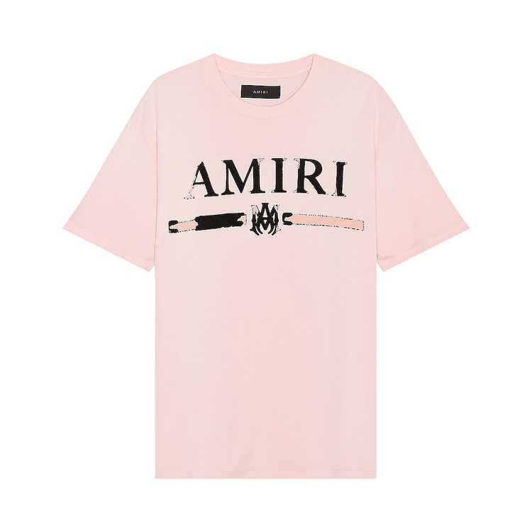 Amiri MA Bar Appliqué Tee "Pink"