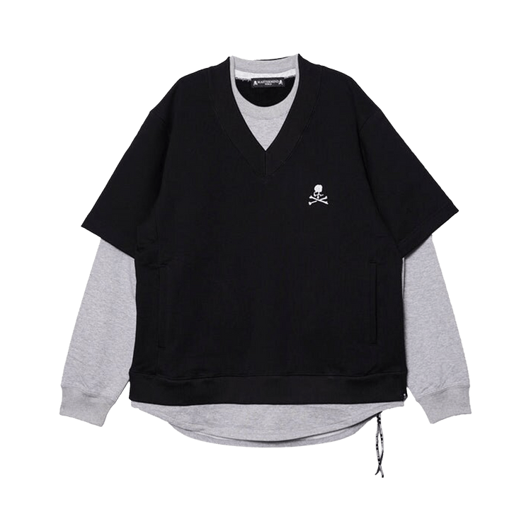 Mastermind World Layered V Neck "Black/Grey"