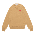 Comme des Garçons PLAY Heart V Neck Pullover "Camel"