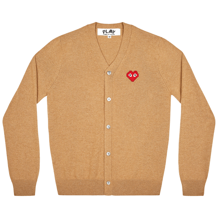 Comme des Garçons PLAY Heart Cardigan "Camel"
