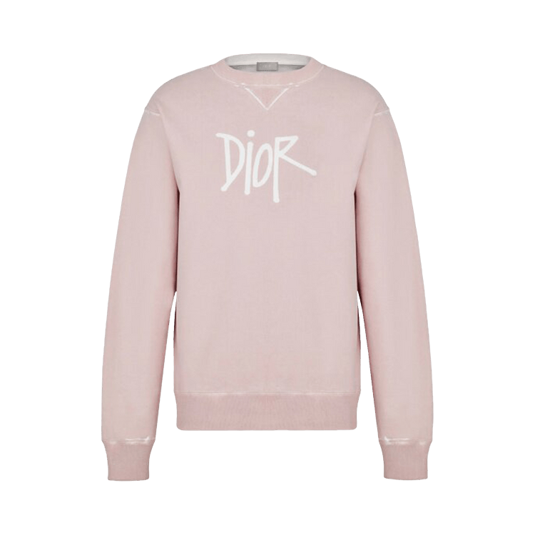 Dior x Shawn Stussy Bee Garment-Dyed Sweatshirt "Pink"