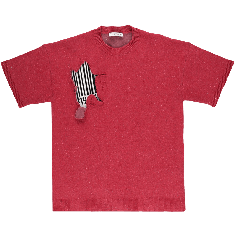 JW Anderson Recycled Denim Barcode Jumper "Red"