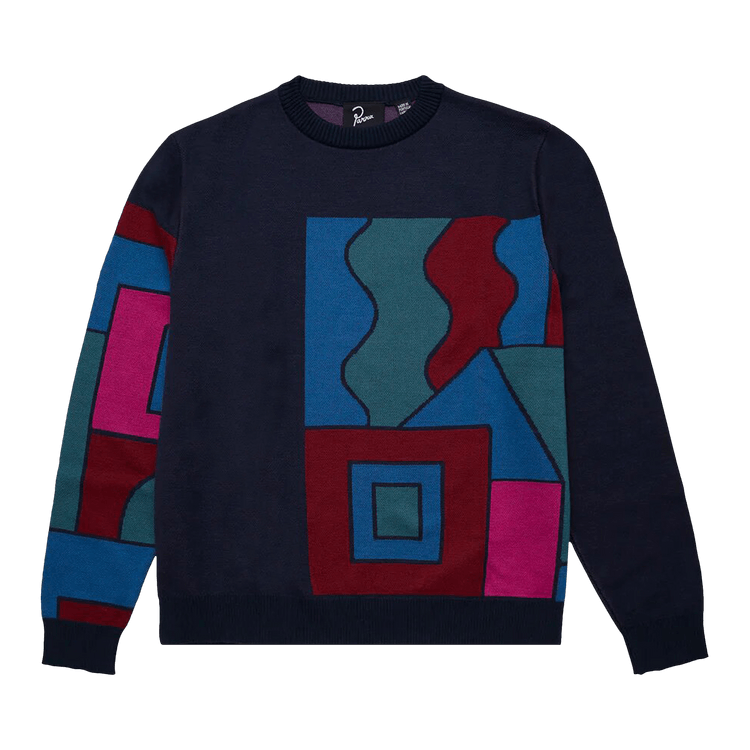 Parra Blocked Landscape Pullover "Navy"