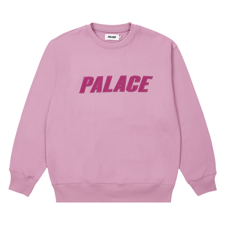 Palace Iridescent Appliqué Crew "Ultra Mauve"