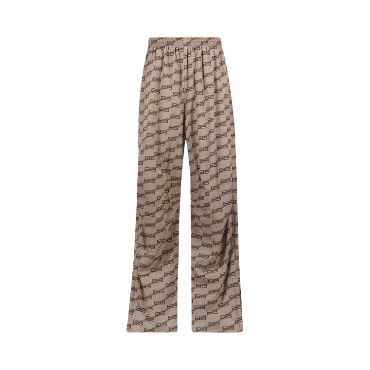 Balenciaga Monogram Pajama Pants "Beige/Brown"