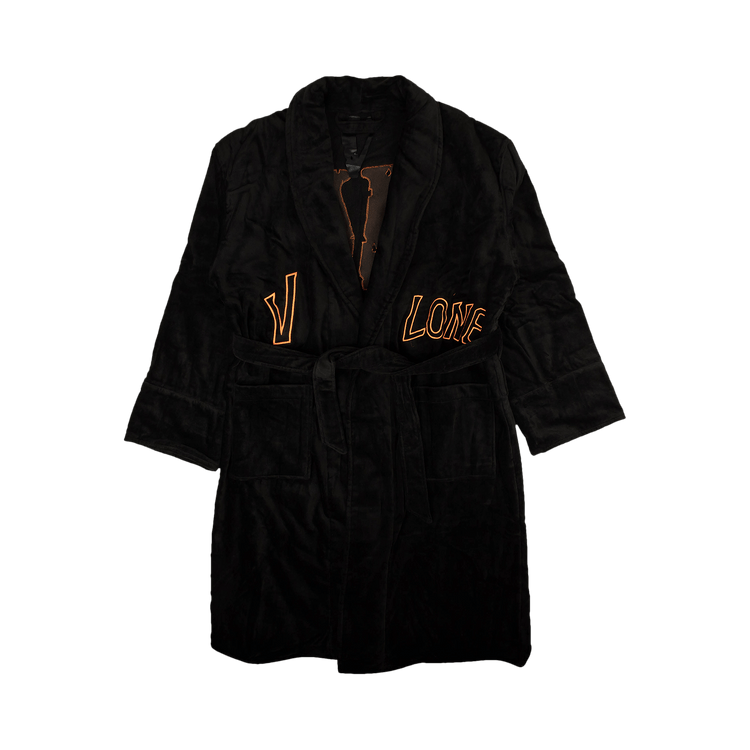 Vlone Logo Terry Bathrobe "Black"