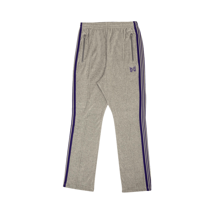 Needles Narrow Logo Velvet Track Pants "Grey"