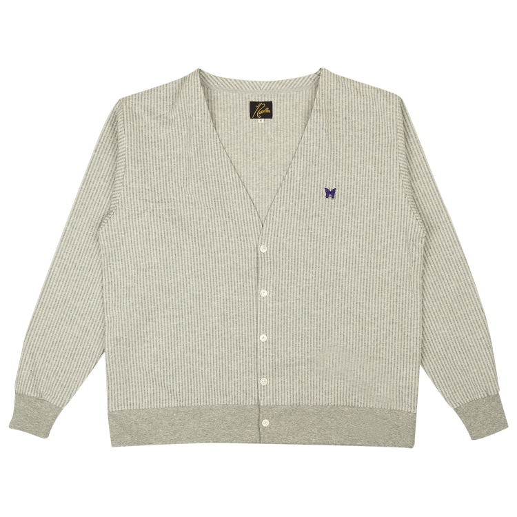 Needles V Neck Buttoned Cardigan Sweater "Heather Grey"