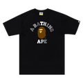BAPE Colors College Tee "Black/Black"