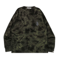 BAPE Tie Dye One Point Pocket Relaxed Fit Long-Sleeve Tee "Black"