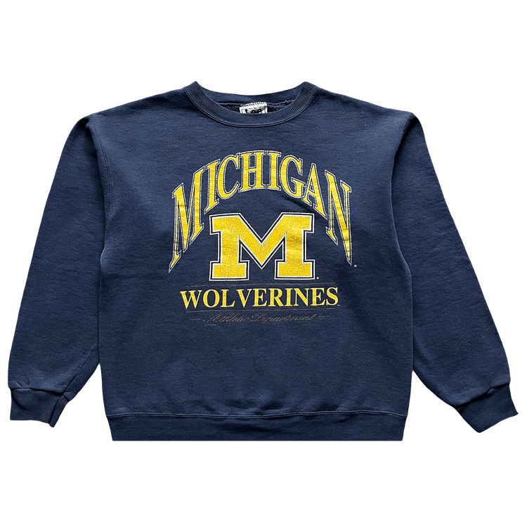 Vintage 90s University Of Michigan Sweatshirt "Navy"