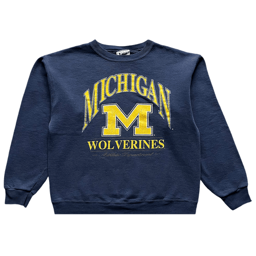 Vintage 90s University Of Michigan Sweatshirt "Navy"