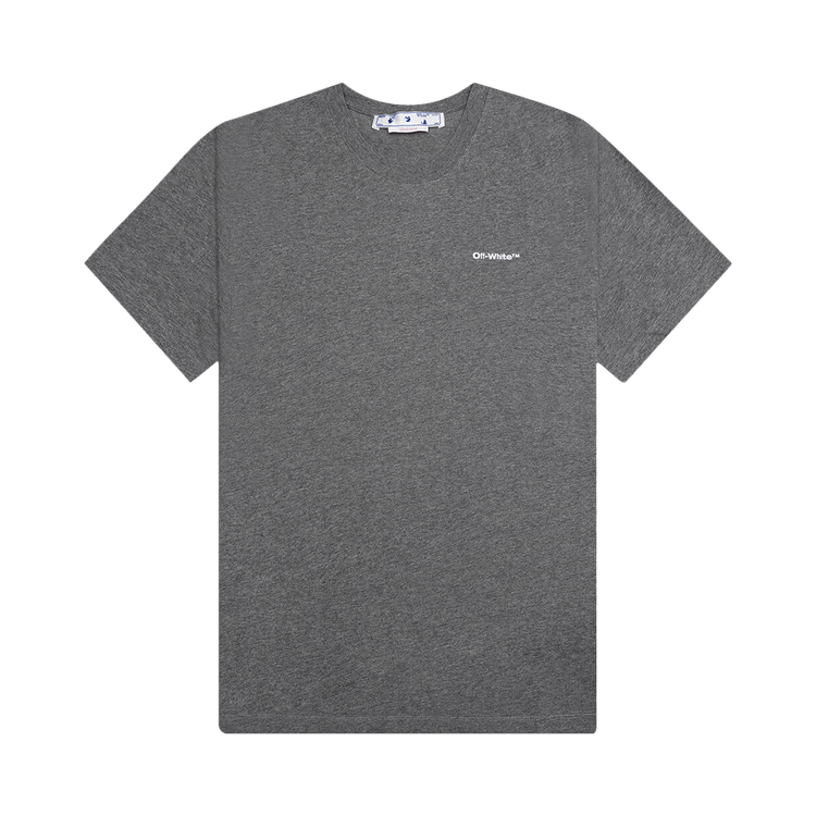 Off-White Wave Outline Diag Slim Short-Sleeve Tee "Melange Grey"