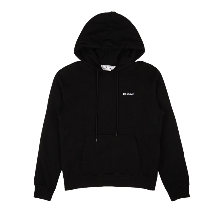 Off-White Wave Outline Diag Slim Hoodie "Black/White"