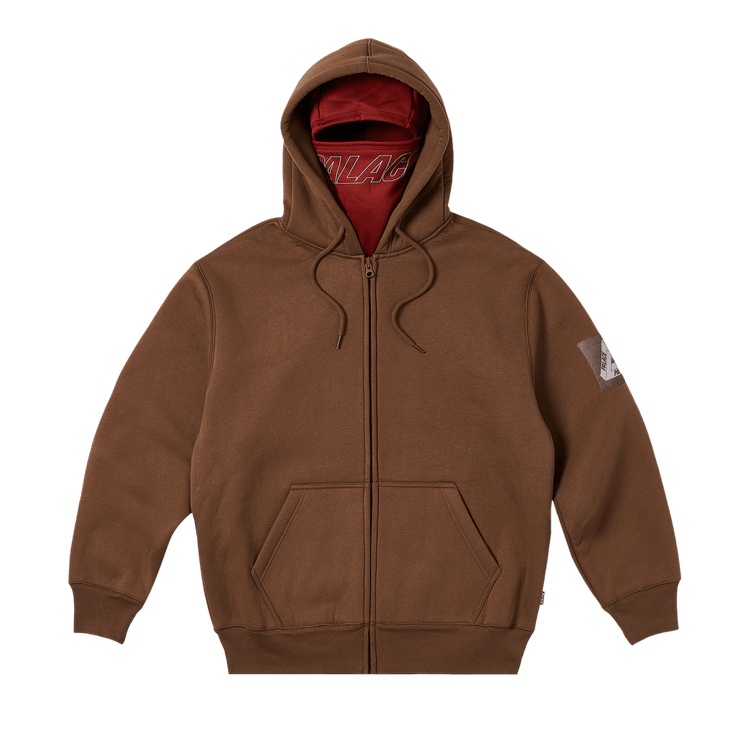 Palace Facemask Shearling Thermal Hood "Brown"
