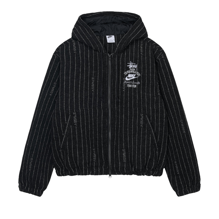 Stussy x Nike Stripe Wool Jacket "Black"